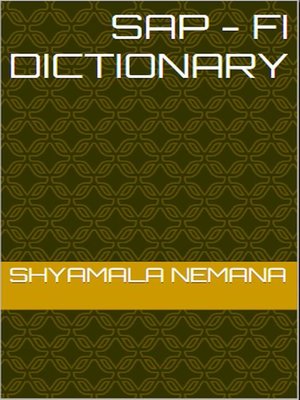 cover image of SAP--FI Dictionary